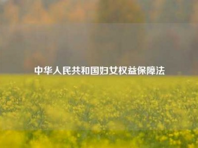 中华人民共和国妇女权益保障法