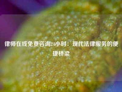 律师在线免费咨询24小时：现代法律服务的便捷桥梁