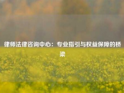律师法律咨询中心：专业指引与权益保障的桥梁